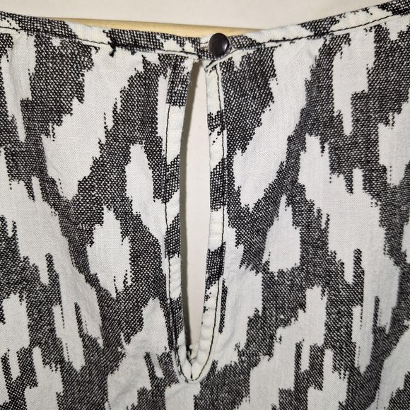 J.Crew Tie-Waist Romper Black & White Size XS - Picture 4 of 8
